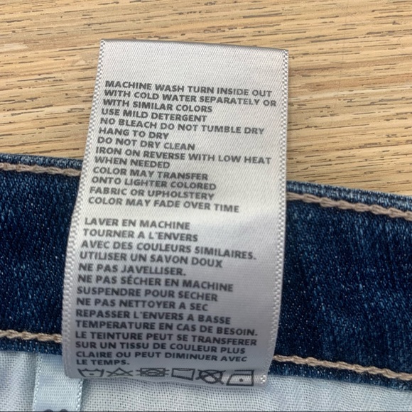 La’gence High Line hi rise skinny medium wash distressed chewed hem women sz 28 - Picture 10 of 10